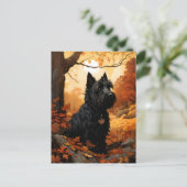 秋スコティッシュテリア ポストカード (スタンド正面)