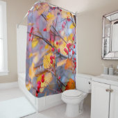 秋スタイリッシュのサンザシの実 シャワーカーテン (インサイチュ)