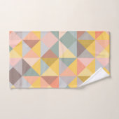 秋スタイリッシュの土色の幾何模様 バスタオルセット (ハンドタオル)