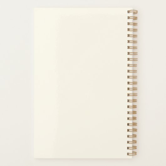 秋スタイリッシュ秋水彩フローラパーソナライズされた プランナー手帳 (裏面)