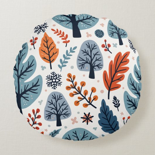 秋スタイル枕クッション ラウンドクッション (正面)
