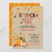 秋ストックザバーカボプキンカップル引っ越し祝いパーティー 招待状 (正面/裏面)