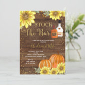 秋ストックザ素朴バーカップルシャワー招待状 招待状 (スタンド正面)