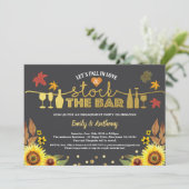 秋ストックバー黒板ひまわり金ゴールド 招待状 (スタンド正面)