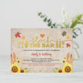 秋ストックヒマワリバーヴィンテージ引っ越し祝いパーティー 招待状 (スタンド正面)