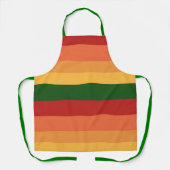 秋ストライプのの色 エプロン (正面)