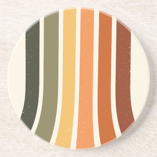 秋ストライプの感謝祭ストライプ秋収穫 コースター (正面)