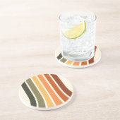秋ストライプの感謝祭ストライプ秋収穫 コースター (側面)