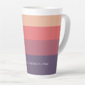 秋ストライプ色のやる気を起こさせるマグカップ カフェラテマグ (右アングル)