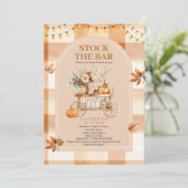 秋ストリングライトストックバーカップルのシャワー 招待状 (スタンド正面)