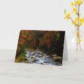 秋ストリーム空白のグリーティングカード カード (黄色い花)