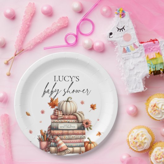 秋ストーリーブックニューチャプター秋の赤ちゃんシャワー ペーパープレート (パーティー)