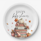 秋ストーリーブックニューチャプター秋の赤ちゃんシャワー ペーパープレート (正面)