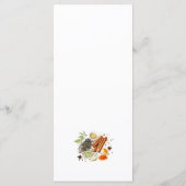 秋スパイスお祝いメニュー メニュー (裏面)