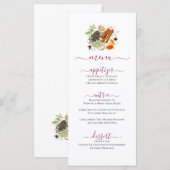 秋スパイスお祝いメニュー メニュー (正面/裏面)