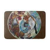 秋スパイラルキツネ バスマット (正面)