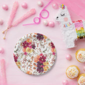 秋スプレンダーフローラベビーシャワー紙プレート ペーパープレート (パーティー)