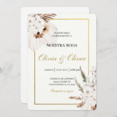 秋スペインのボ結婚ホ 招待状 (正面/裏面)