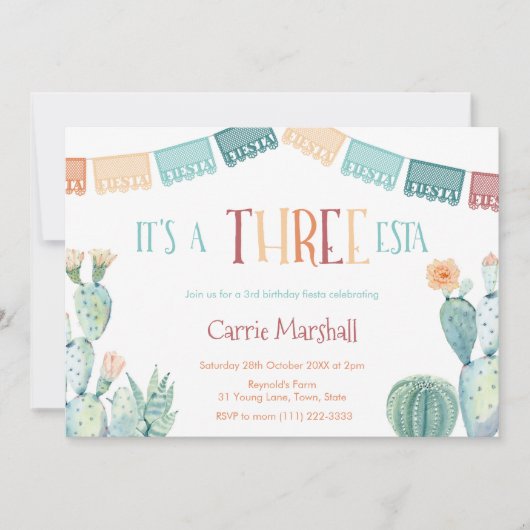 秋スリーエスタガール3rd誕生日パーティーフェスタ 招待状 (正面)