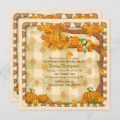 秋スリーピーキャット招待状 招待状 (正面/裏面)