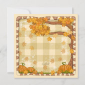 秋スリーピーキャット招待状 招待状 (裏面)