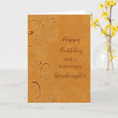 秋スワーズグランドドーター誕生日 カード (黄色い花)