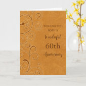 秋スワーズ結婚60周年記念カード カード (黄色い花)