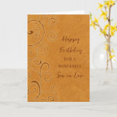 秋スワールズソンインロー誕生日 カード (黄色い花)