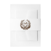 秋ス結婚ワンズベリーバンド | モノグラム素朴ワラ 招待状ベリーバンド (正面例)