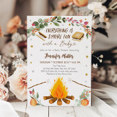 秋ズモーレスキャンプファイアパンプキンベイビーシャワー 招待状