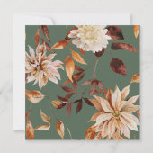 秋セージグリーンブライダルシャワー 招待状 (裏面)