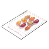 秋ゼリー豆6.5x8.75スパイラルノートブック ノートブック (左側)