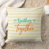 秋タイポグラフィデザイン- "Gather Together"秋 クッション (ブランケット)