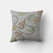 秋タイムグレーの背景 クッション (裏面)