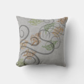 秋タイムグレーの背景 クッション (正面)