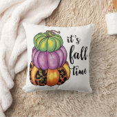 秋タイム引用文カラフルパンプキンスクラフティ クッション (ブランケット)