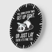 秋ダウン7回、取得8レイジーパンダ ラージ壁時計 (傾斜)