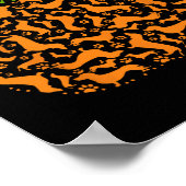 秋ダックスシュントドキシンパンプキンおもしろいハロウィンドフロフ ポスター (角)