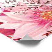 秋ダリアとパンプキ結婚ンの歓迎ポスター ポスター (角)