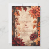 秋ダリアエレガンス結婚ズ 招待状 (正面)