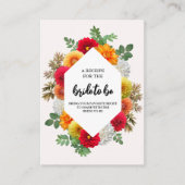 秋ダリアフローラ秋ブライダルシャワーレシピ エンクロージャーカード (正面)
