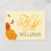 秋ダリアブランチモダンズ結婚座席表 プレイスカード (裏面)