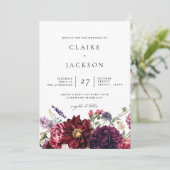 秋ダリアモダン結婚式招待状 招待状 (スタンド正面)