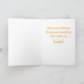 秋チップムンク誕生日カード カード (内部)