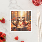 秋チムンクス踊り スタンダードカクテルナプキン (インサイチュ)