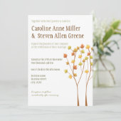 秋ツイグツリー5x7結婚式招待状 招待状 (スタンド正面)