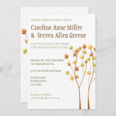 秋ツイグツリー5x7結婚式招待状 招待状 (正面/裏面)