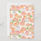 秋ツインジェンダーリビールリトルカボチャテーマ 招待状 (裏面)