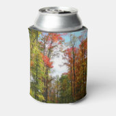 秋ツリーと青空秋の自然写真 缶クーラー (缶裏面)