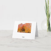 秋ツリーのノートカード カード (裏面)